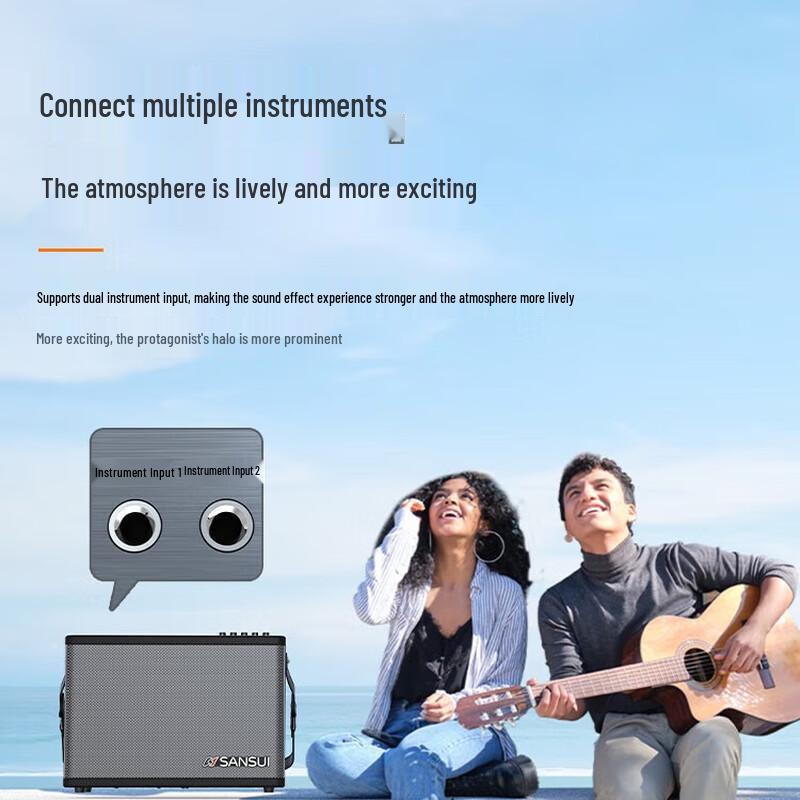 Sansui SS190 Portable Outdoor KTV Speaker CN plug (adapter included)