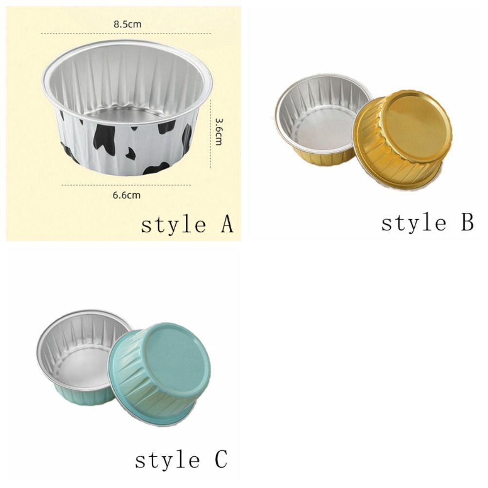 40Pcs Aluminum Foil Oven Mold Bowl Reusable Cake Baking Tray Pastry Tools Cake Wrappers  Party