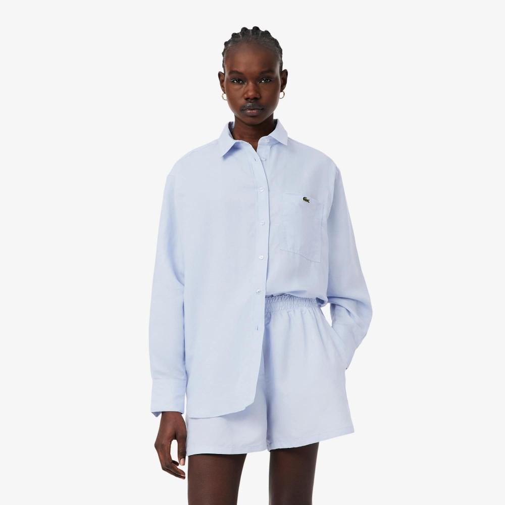 Lacoste Женская полосатая рубашка из смешанного льна CF1429-56GJ2G