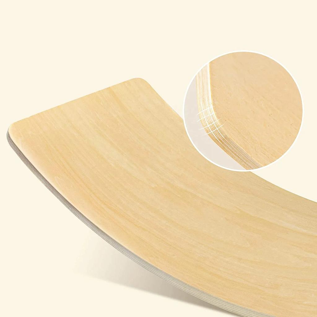 Balance Board Wooden Wobble Rocker Board Activity Body Balancing Training Toy Lama Wood