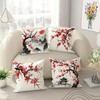 Наволочка декоративная в древнем стиле с цветущей сливой, ультрамягкий полиэстер, для гостиной, дивана, спинки, автомобильная наволочка