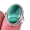 Natural Malachite Gemstone 925 Solid Sterling Silver Jewelry Ring Size 6.5 M7a66