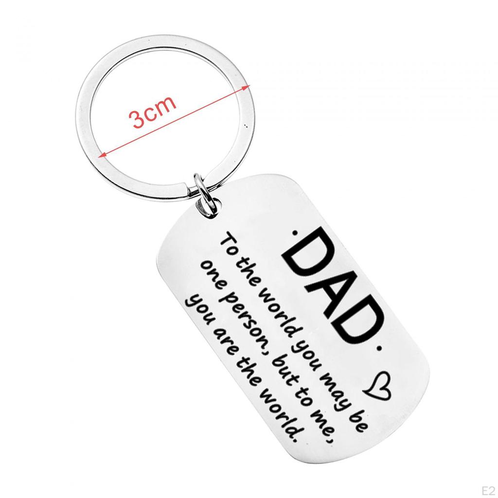 Keychain Pendant Father's Day Gift Simple Unique Key Chain Charm Father Keyring for Dad Husband
