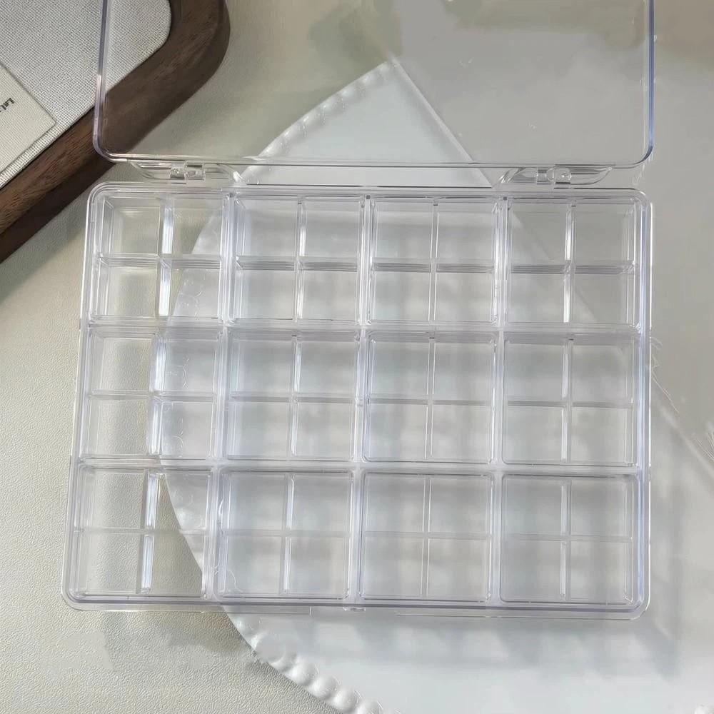 Plastic Nail Charms Case Detachable Grids Jewelry Organizing Box  Nail Rhinestone