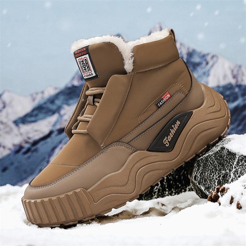 Classic Men's Boots Punk Snow Sneakers Men Fashion Casual Outdoor Hiking Snow Boots Warm High Top Shoes Male