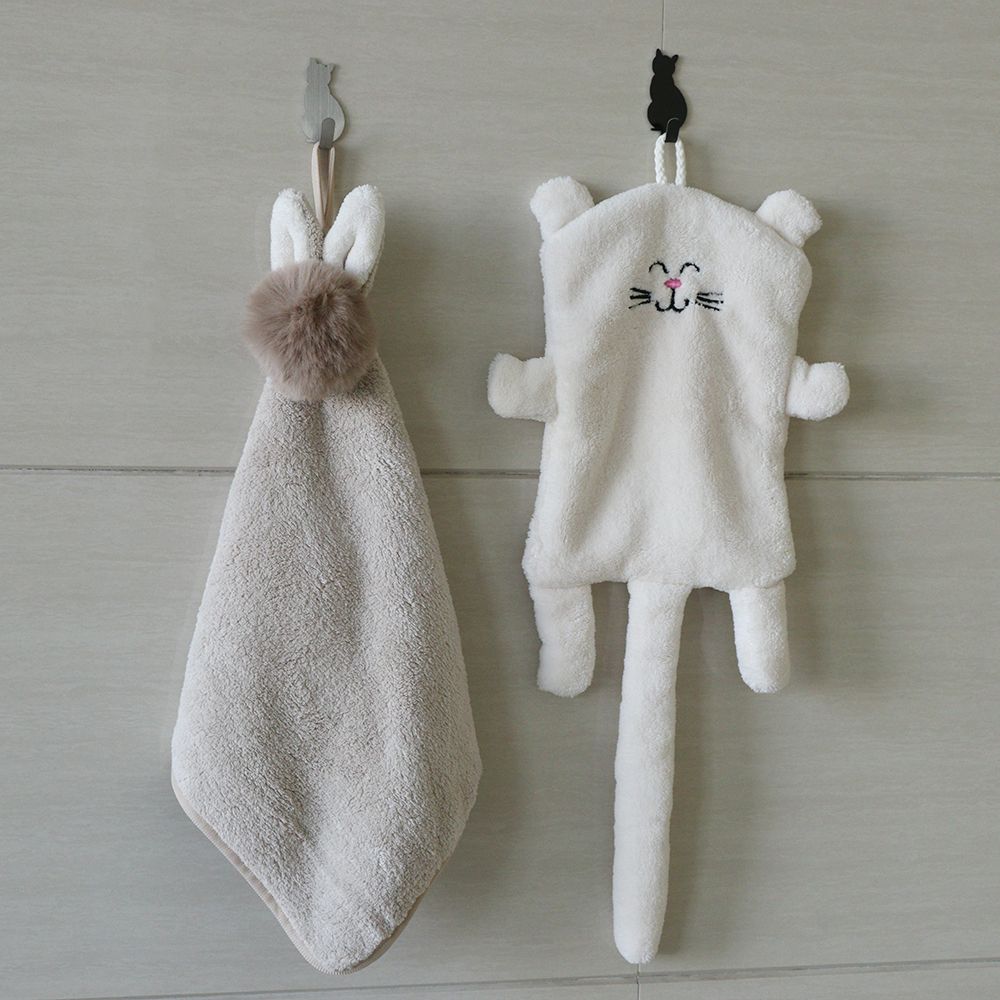2 шт. Самоклеящиеся вешалки для одежды, держатель для хранения полотенец для ванной комнаты, крючки с кошачьим узором