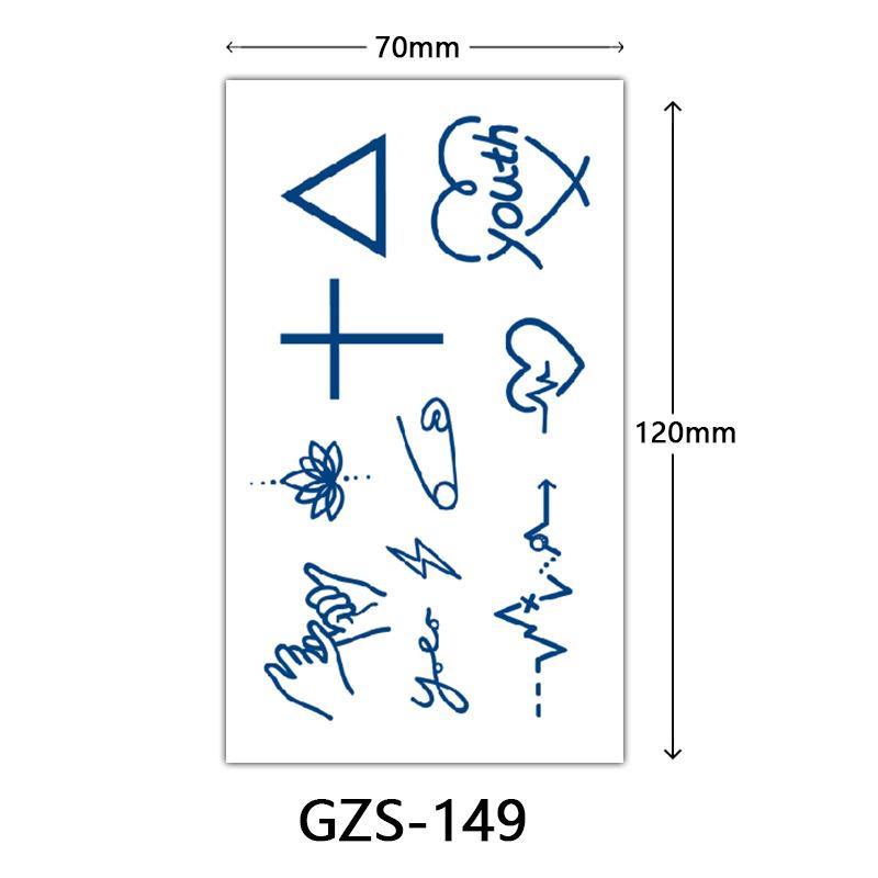 Травяная тату-наклейка, Тату-наклейка соком на тыльную сторону руки, Полуперманентная тату-наклейка, Водостойкая тату
