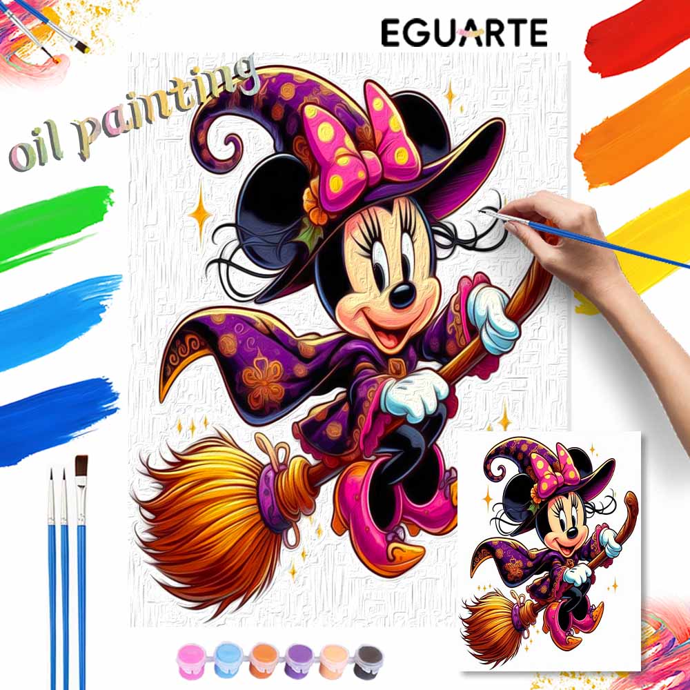 Disney Halloween Minnie Mouse oil painting art painting kit handmade diy gift home decoration wall decor craft supplies art project kit