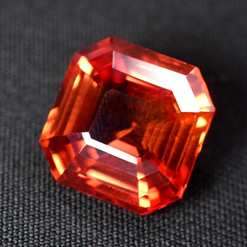 Excellent Orange Sapphire Square Cut 10.50 Ct Natural Gemstones CERTIFIED