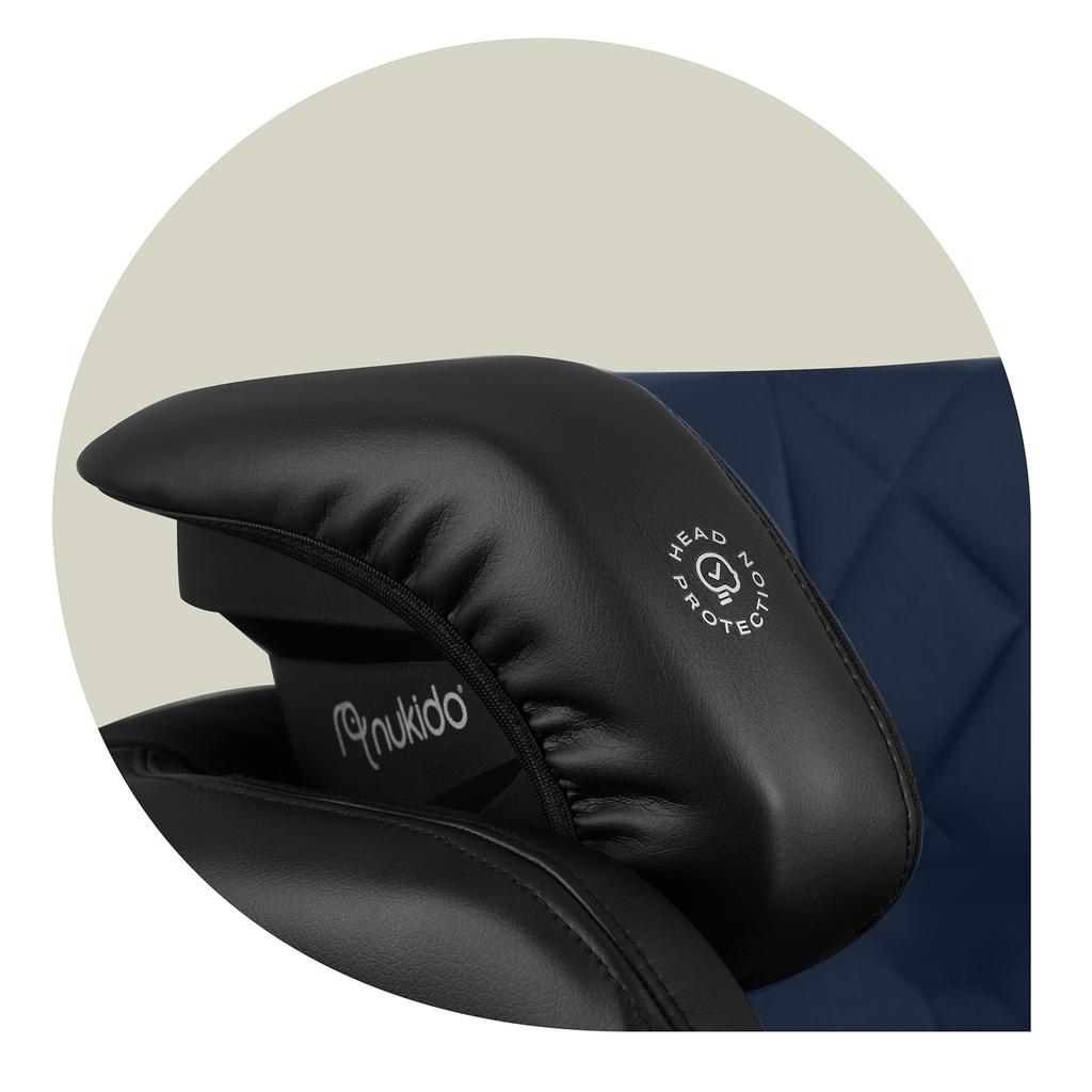 Автокресло Nukido Louis Черный/Темно-синий 15-36 кг Isofix