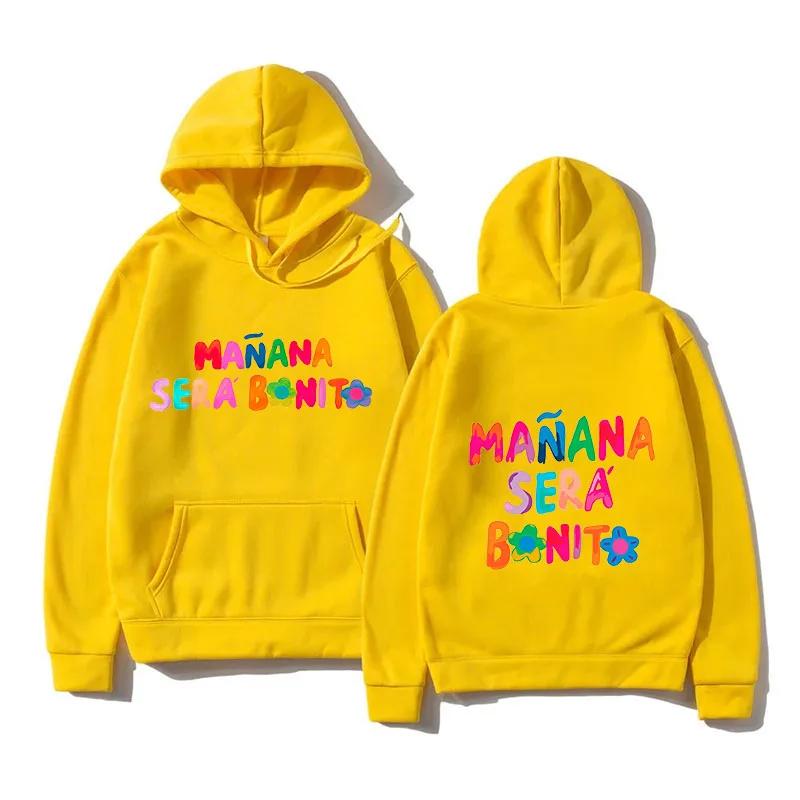 Men's Hoodies Manana Sera Bonito Bichota Karol G Women Sleeve Print Women Graphic Hooded Sweatshirt Clothes