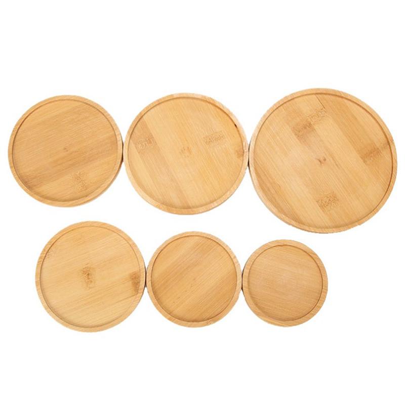 1шт бамбуковый лоток бонсай держатель круглая подставка для растений для сочных горшков садовые инструменты