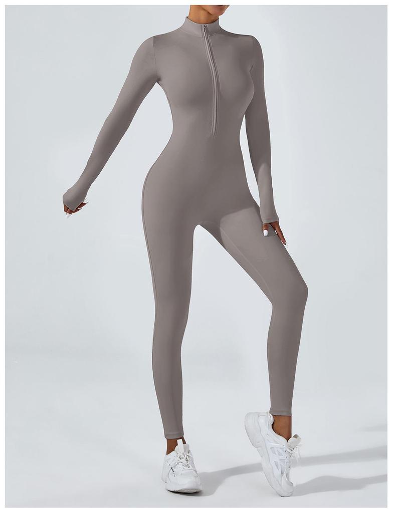 Женский комбинезон для йоги высокой интенсивности с длинными рукавами для бега