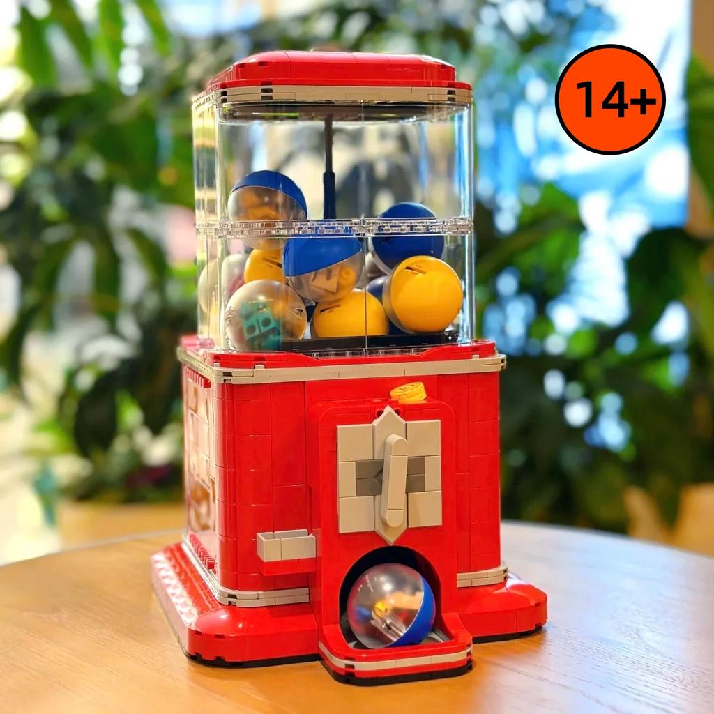 Креативные Идеи Призовой Автомат Монетоприемный Торговый Автомат Конструктор Креативный 21358 Ретро Игрушка Детские Рождественские Подарки