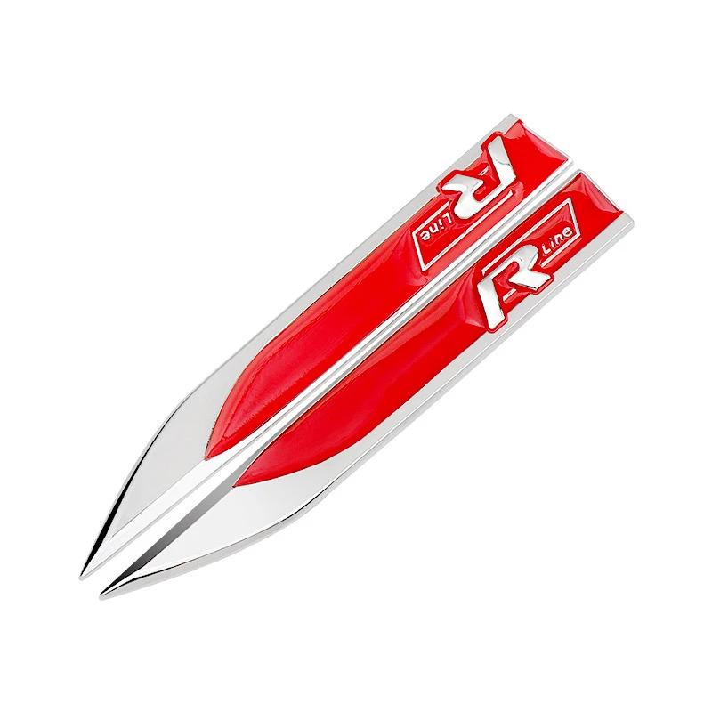 Golf 3 4 MK3 MK4 2026 Hot For VW VOLKSWAGEN Black and Red Metal Sticker Blade Side Mark Emblem GTI Wording for Volkswagen VW Gol