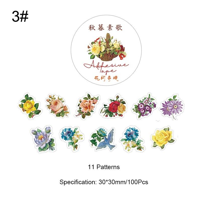 100 шт. наклейки для скрапбукинга, декоративные бумажные наклейки васи, дневник, сделай сам, наклейка для этикеток, журнальный альбом, канцелярские принадлежности