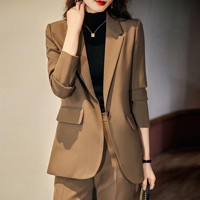 Troyman Women's Business Blazer & Trousers Suit Set