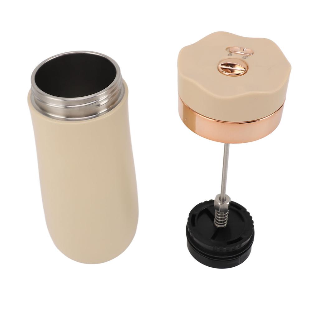 Кружка Френч-пресс из нержавеющей стали, изолированная, портативная, 320 мл, кофейная кружка в китайском стиле для улицы