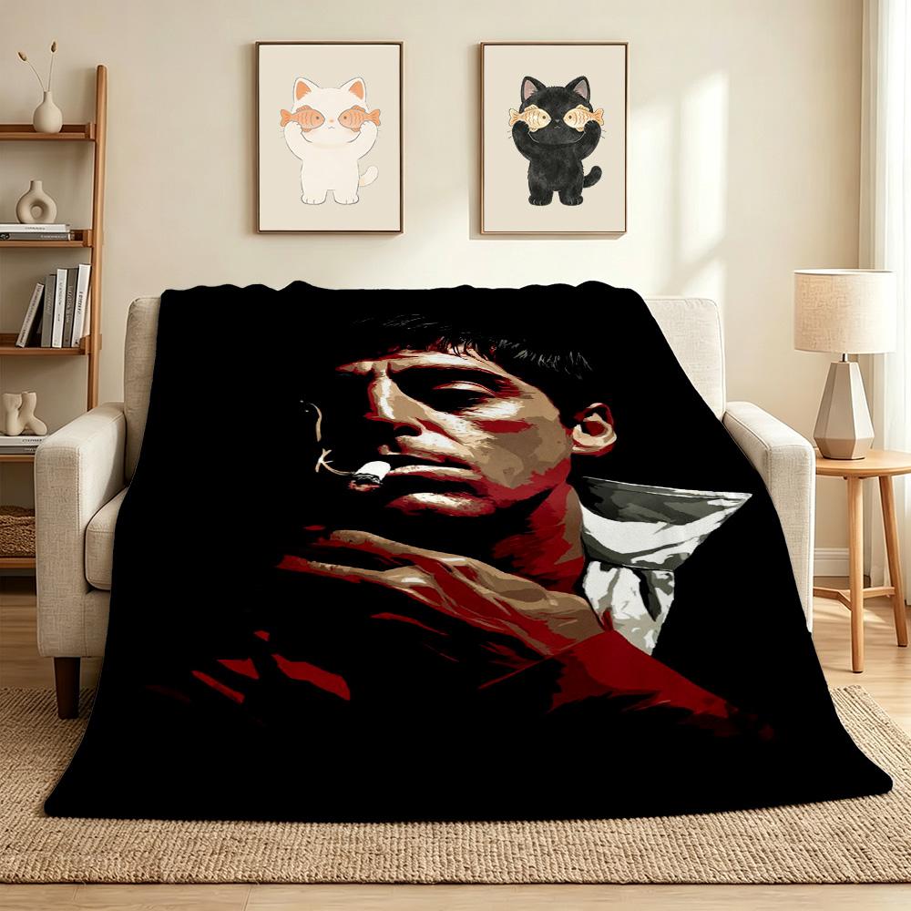 Man Flannel Blanket Throw Blanket Soft Warm Sofa Bed Camping Home Decor Unique Christmas Gift C921151