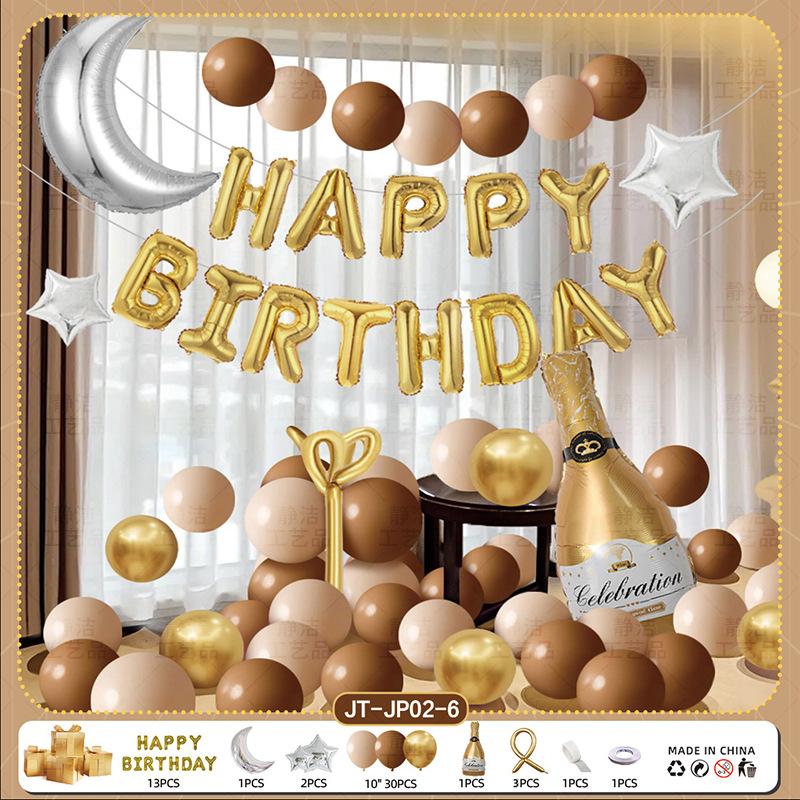 Happy Birthday Surprise For Boys Balloon Party Decorations Scene Arrangement Boyfriend Husband Premium Atmosphere Props