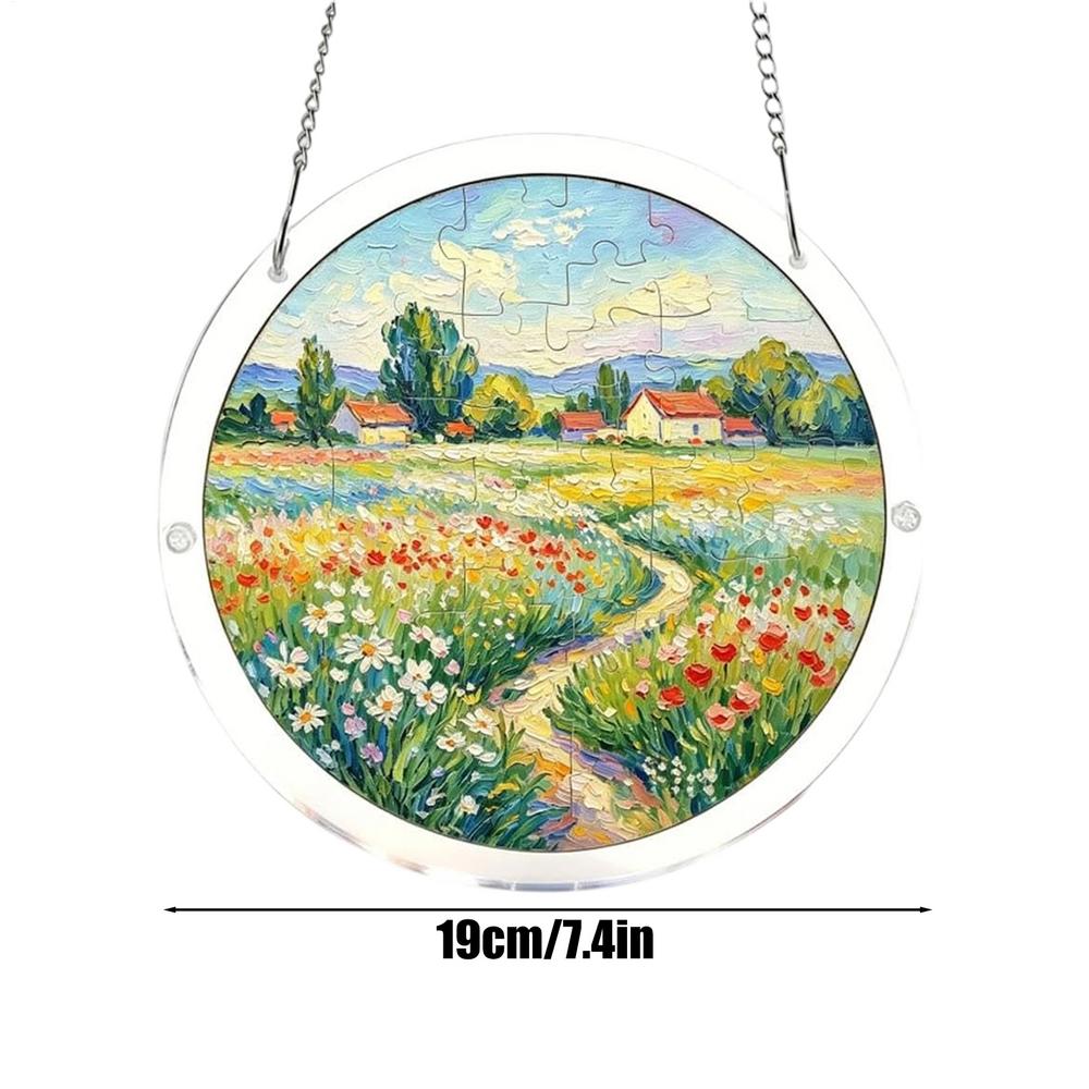 Декор-ловец солнца 2D Акриловый Цветной Подвеска Пазл Ловец солнца Для окна Для помещений Уличные Подоконники Двор Дерево Балкон