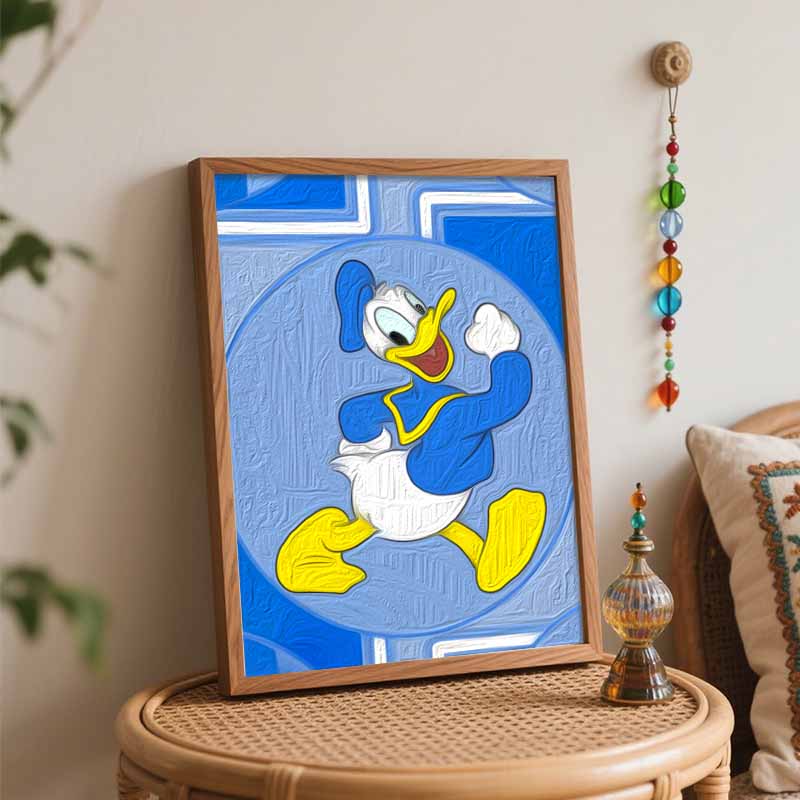 Disney oil painting handmade diy Donald Duck gifts home decorations