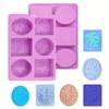 Round and Square Leaf Silicone Soap Mold Handmade Soap Making Supplies Diy Plaster Resin Candle Kit Cake Baking Tools