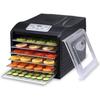 Déshydrateur D'aliments Biochef Arizona 6 Plateaux - Séchage Uniforme - Porte Transparente - Sans BPA - Noir