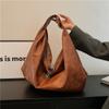 Vintage Shoulder Hobo Bags For Women Soft PU Leather Pure Color Large Capacity Shopping Totes Latest Fashion Handbags