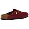 Birkenstock Бостонские заклепки Пробковая подошва Закрытый носок Домашние тапочки Женские Темно-красные Узкие 1030379