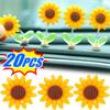 Swing Sunflower Car Ornaments Shake Head Sunflower Resin Accessories Auto Center Console Rearview Mirror Sunflower Decoration