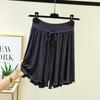 Женские летние шорты-пижама из модала с высокой талией и шнуровкой