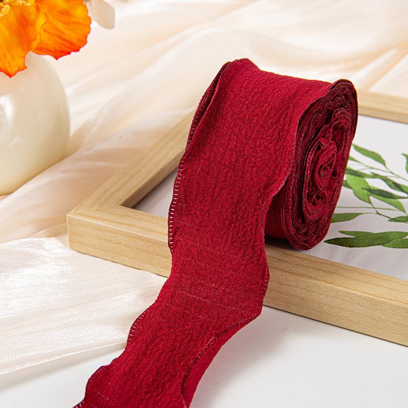 1 шт. Кружевная плиссированная лента для DIY, букеты для торта, цветы, пряжа «рыбий хвост», упаковка, льняная волнистая кружевная лента