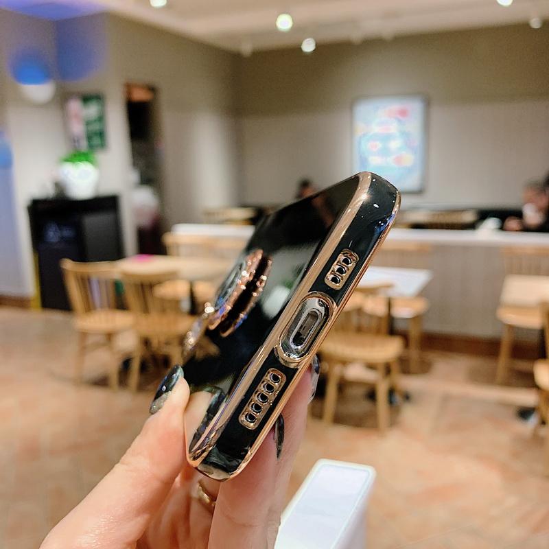 Роскошный металлический держатель для кольца, подставка, покрытие, мягкий силиконовый чехол для iPhone 16 Pro 15 Plus 11 12 13 Pro MAX 12 Mini X XR XS 8 7 Plus SE 2020