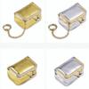 Exquisite Leather Jewelry Storage Box Pure Color Luxury Earring Necklace Wallet Clasp Closure Small Size Mini Coin Purse Daily