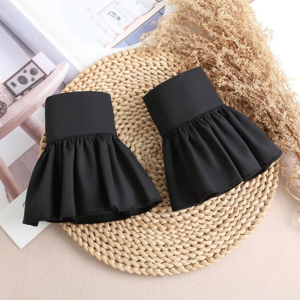 Ruffles Pleated Fake Sleeves Chiffon Fake Flared Sleeves Hand Wrist Cuffs  Blouse Wrist Warmers