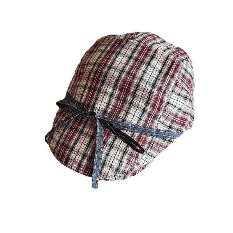 Cap Unique Checkered Women Fashion Beret With Breathable Fabric For Use Daily