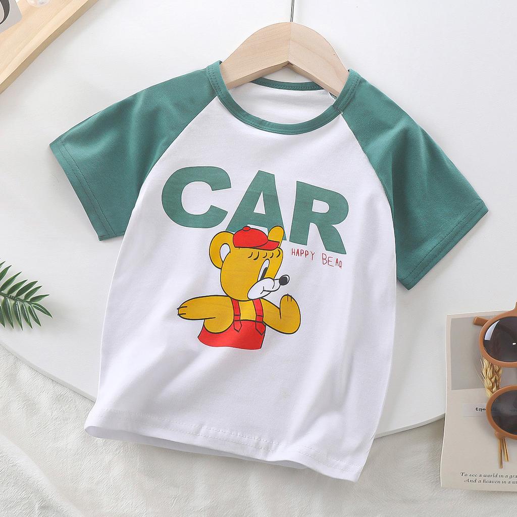 Children's Cotton Short Sleeve Summer Boy's T-shirt Cartoon Short Sleeve Top for Girls