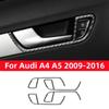 Для A4L A4 B8 2009-2016 Q5 2009-2017 A5 2008-2017 Аксессуары Карбоновый салон автомобиля Дверная ручка Рамка Декоративная накладка Отделка