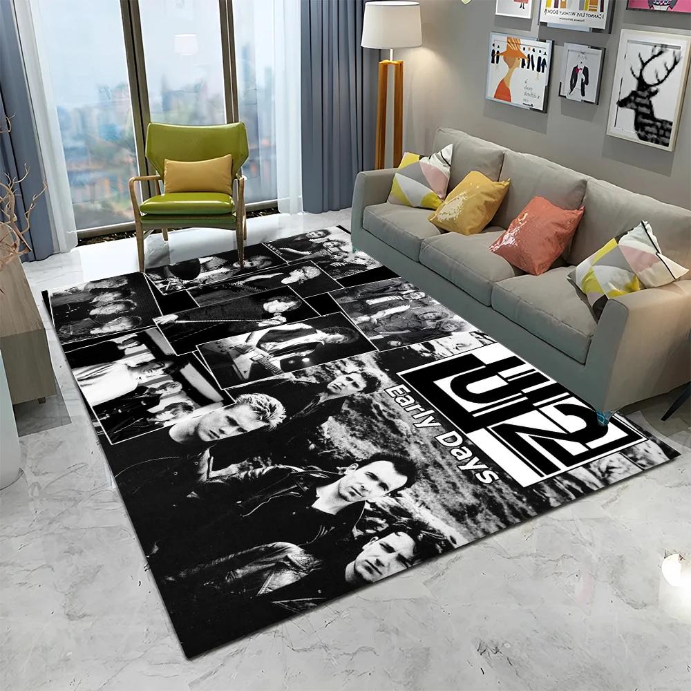 Ковер U2 Rock Bang Bono 3D-печать, Ковер для гостиной, детской спальни, коврик перед диваном, Декор, Детский нескользящий коврик