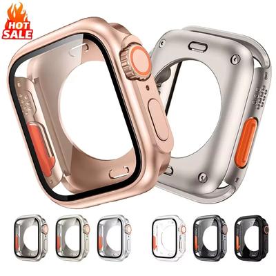 Новая защитная пленка для Apple Watch 46мм 45мм 44мм 40 41 42мм Жесткий ПК Передняя Задняя Рамка Чехол iwatch 11 10 9 8 7 SE 6 5
