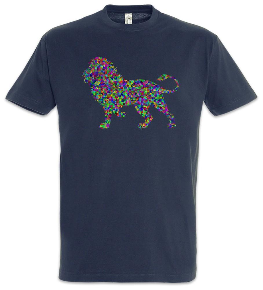 Colored Lion T-Shirt Toon Cartoon Comic Look Techno Rave Raver Dance Music