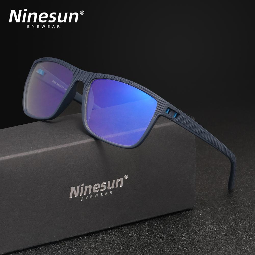NINESUN Causal Blue Light Blocking Glasses TR90 Frame Women Men Anti Blue Light Eyewear Transparent Lens Optical Eyegalsses