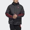 adidas Куртка Cny X-bu с китайским новогодним тематическим принтом, уличное хлопковое пальто с капюшоном, мужская верхняя одежда, черный GN7373