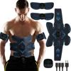 EMS Wireless Muscle Stimulator Trainer Belt Abs Toner Body Slim Workout Electric Weight Loss Stickers Fat Burn Home Gym Fitness