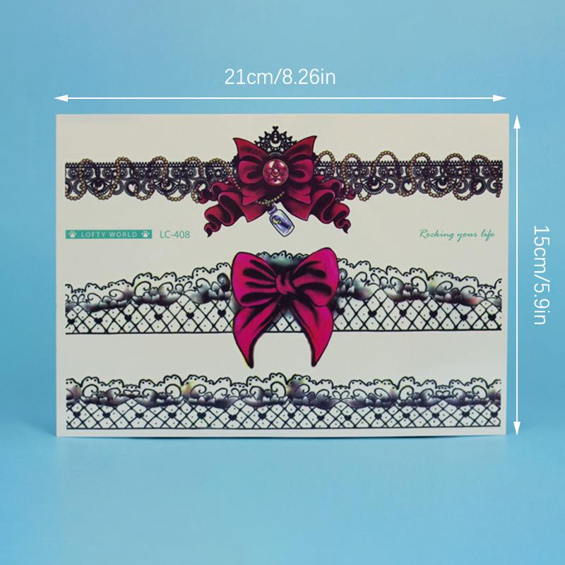 1 Sheet Waterproof Temporary Tattoo Sticker Arm Leg Body Art Sticker For Woman