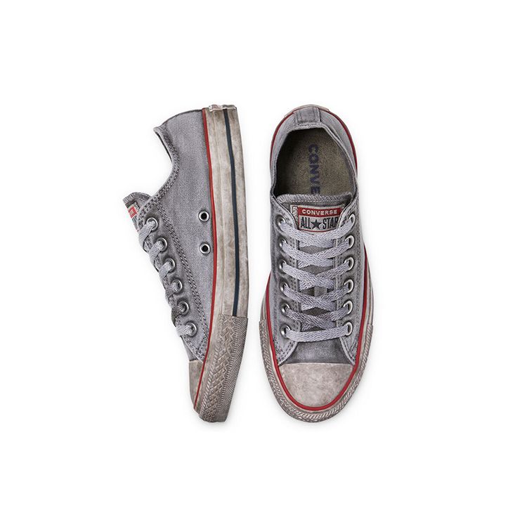 Converse Chuck Taylor All Star Basic Wash Low Top Canvas Sneakers Unisex Sneakers Gray 156892C