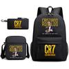 Спортивный футбольный принт, молодежный рюкзак для начальной и средней школы, C. Роналду, мужской и женский, для отдыха и путешествий, CR7