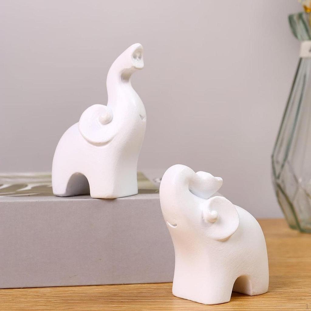 2 шт. Скульптуры слонов, статуэтки, коллекция домашнего декора, современные украшения, статуэтки животных для