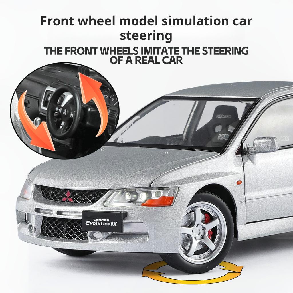 Official authorized 1:24 Mitsubishi EV09 Street Edition Alloy car Model Toy car Sound&light toy car boys Gift collectibles